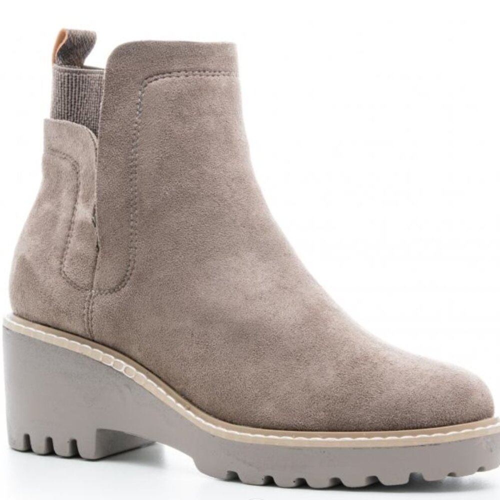 Corky's Hey Girl Basic Bootie In Taupe & Grey